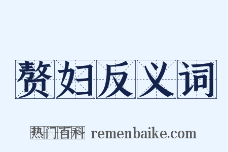 赘妇反义词是什么意思的图片